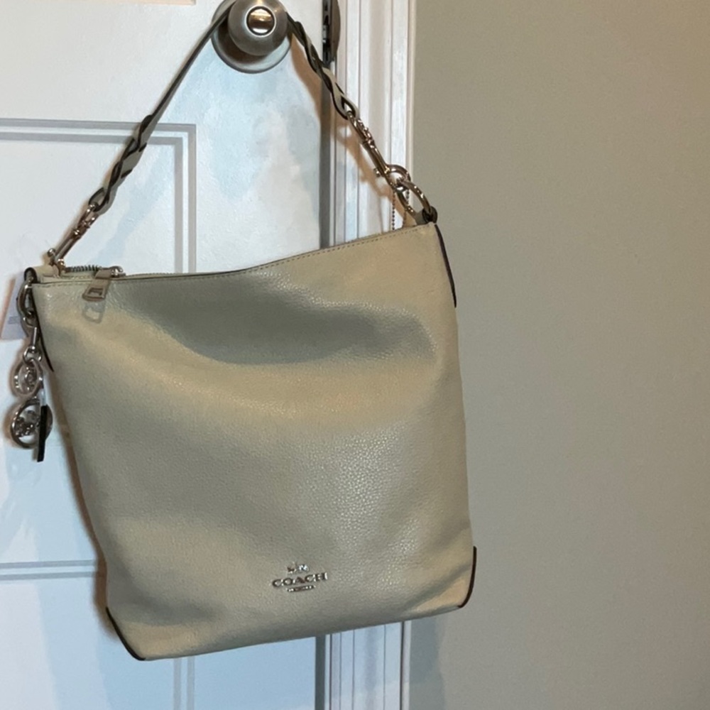 Leather coach bag. Brand new never used. Mint green